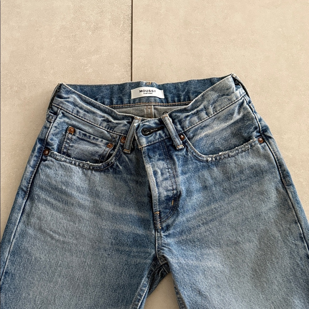 Moussy Vintage Cheval Straight Blue Jeans